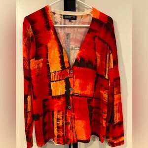 Jones of New York women’s vibrant cardigan size M